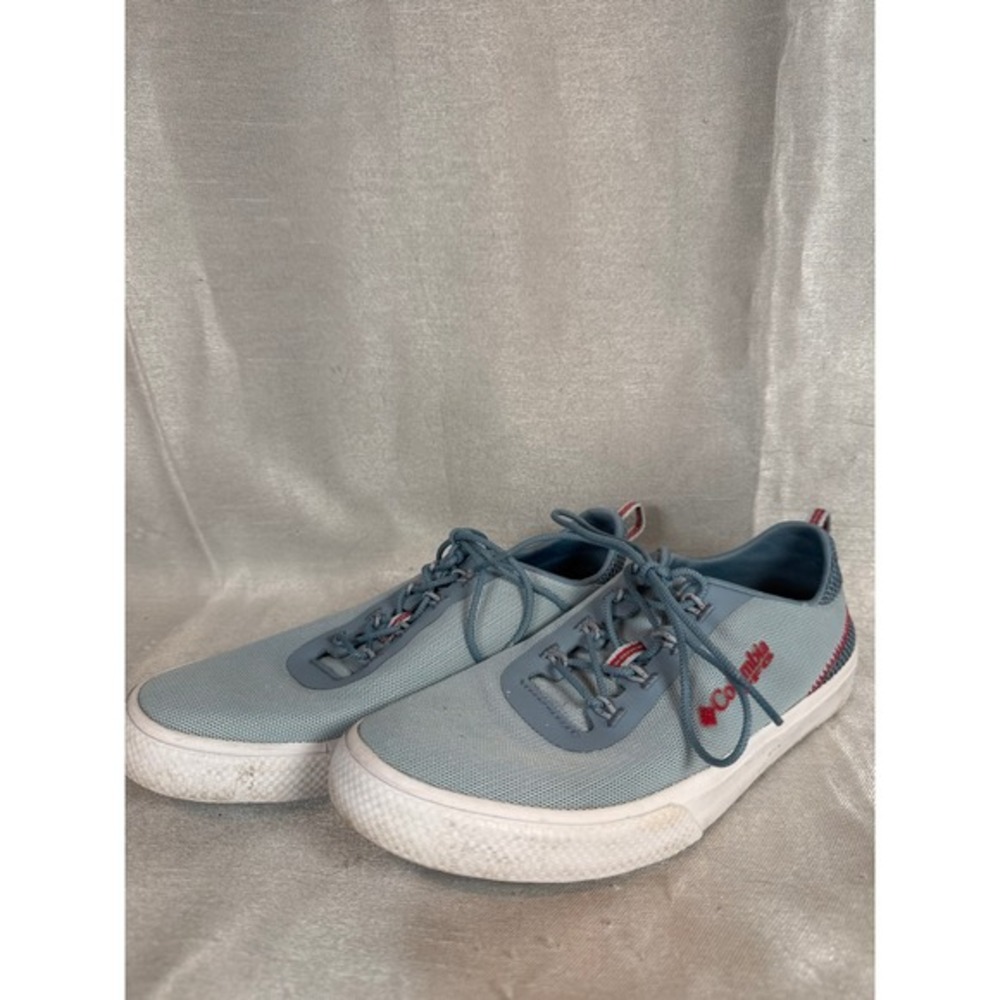 Columbia PFG Performance Fishing Gear Blue Mesh Lace Up Boat Sneakers 6